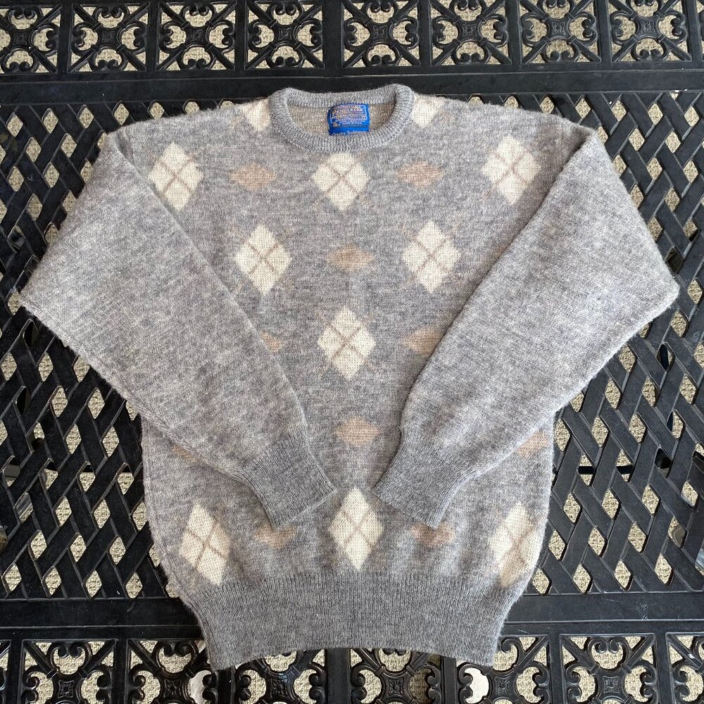 Pendleton Country Traditionals 100% Virgin Wool Argyle Sweater - Vintage